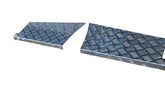 LAND ROVER DEFENDER 110" CHEQUER PLATE REAR WING CORNER PROTECTORS 3MM PLAIN ALUMINIUM BLACK  - DDS Metals - LR85B-3P